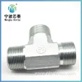 Connector Zinc-Plated Hydraulic Union Tee